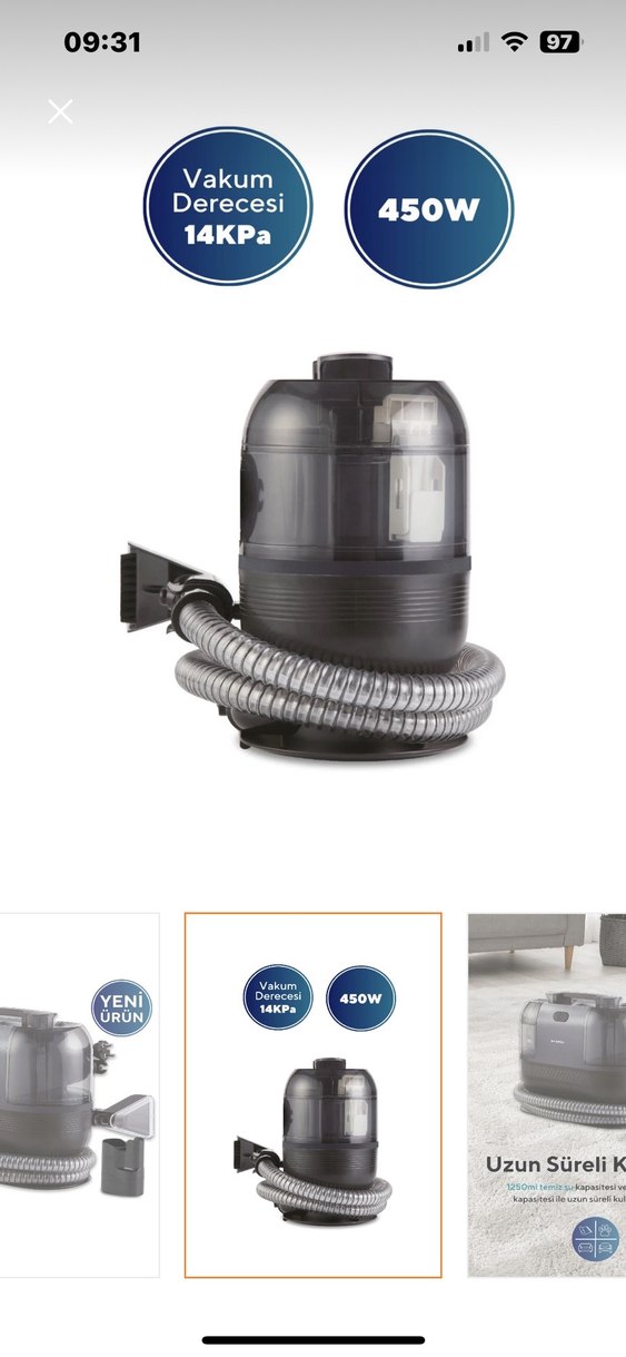 Gri Kumtel halı yıkama  450W - Görsel 2