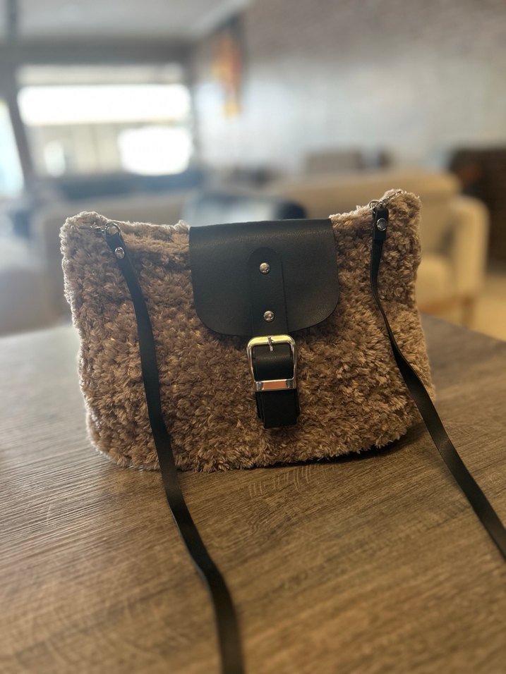 el örgüsü peluş çanta - Görsel 3