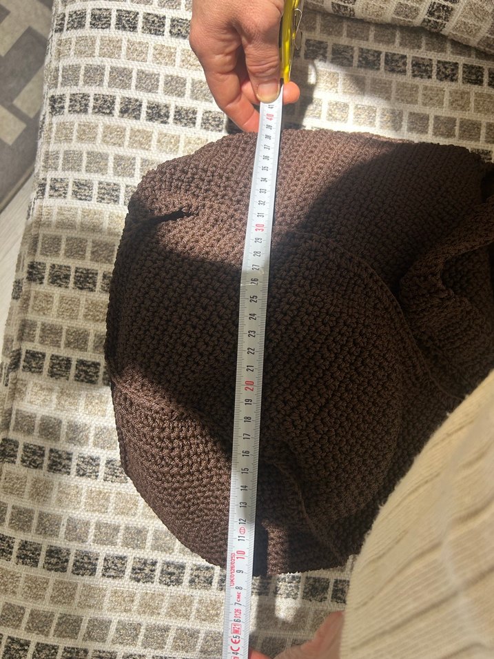 Kahverengi Örgü Bohem Kadın Çanta el örgüsü - Görsel 4