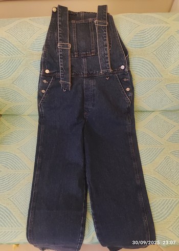 Kadın Lacivert Denim Tulum