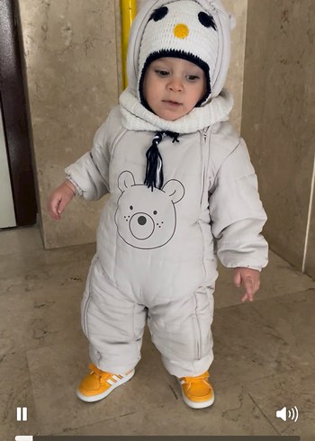 Bej renk bebek astronot tulum - Görsel 7