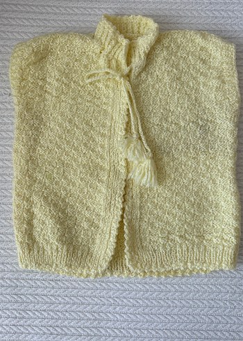 Kız Çocuk Sarı Triko Panço - Görsel 2