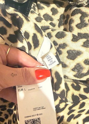 Leopar Desenli Kahverengi  Midi Elbise - Görsel 5