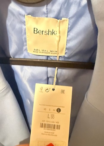 Düğmeli Mavi Kadın Blazer Ceket bebe mavisi - Görsel 4