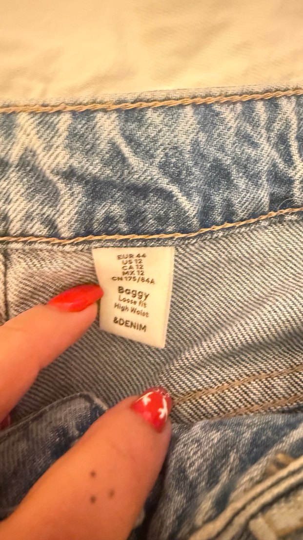 Buz mavisi bol pantolon - Görsel 3