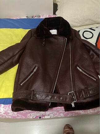 Zara bordo biker ceket