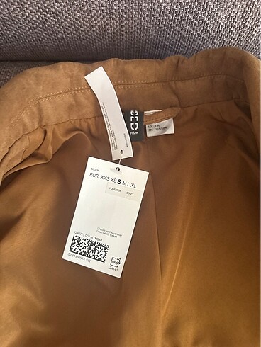 H&M H&MSüet ceket sıfır etiketli