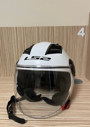 Beyaz Motosiklet Kask LS2 M beden - Görsel 4