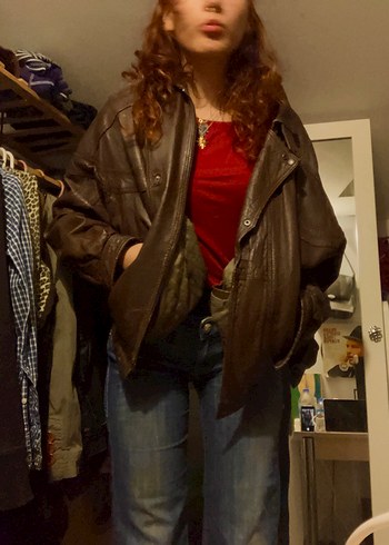 American Vintage Vintage deri ceket