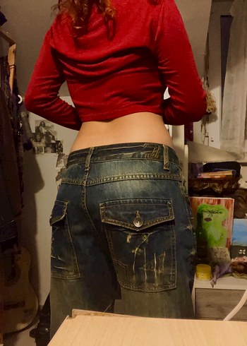 Vintage kot pantolon