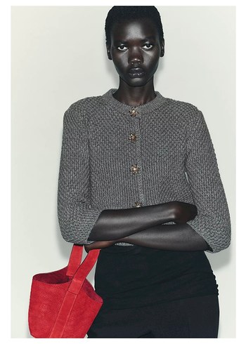 ZARA TAŞ DÜĞMELİ TRİKO CEKET - Görsel 2