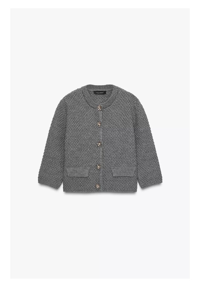 ZARA TAŞ DÜĞMELİ TRİKO CEKET - Görsel 3