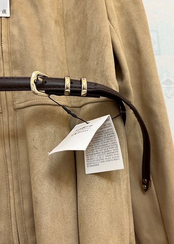 ZARA KEMERLİ SÜET PEPLUM CEKET - Görsel 4