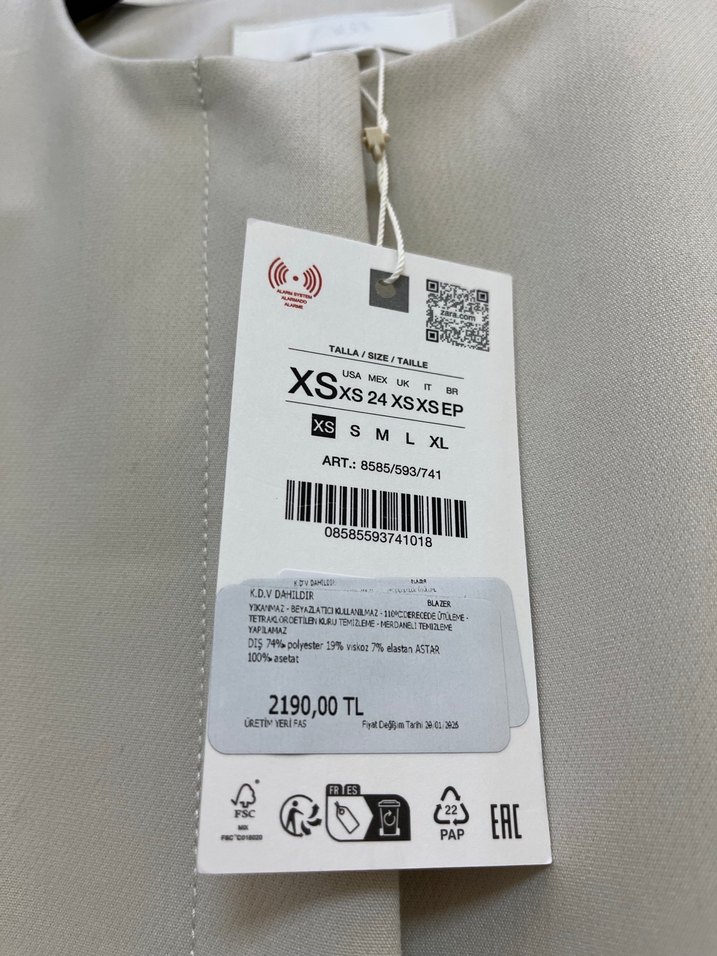 ZARA KEMERLİ VÜCUDA OTURAN BLAZER - Görsel 5