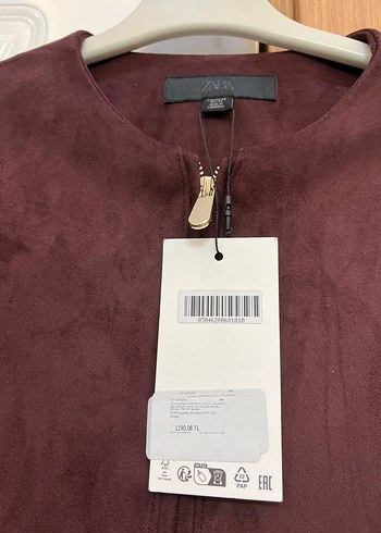 ZARA KEMERLİ SÜET PEPLUM CEKET - Görsel 5