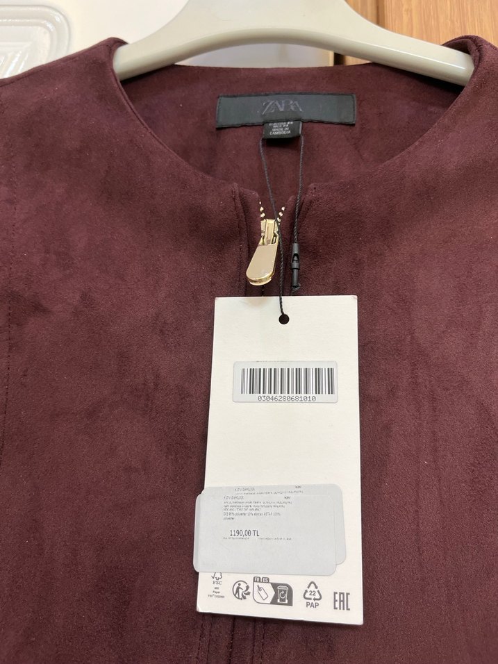 ZARA KEMERLİ SÜET PEPLUM CEKET - Görsel 5