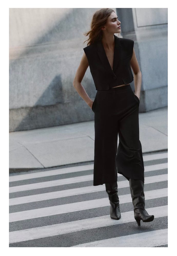 ZARA YÜKSEK BEL CULOTTE PANTOLON - Görsel 2