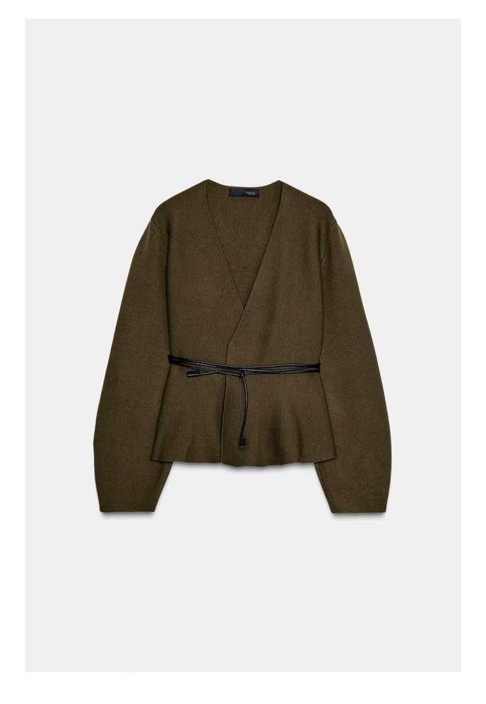 ZARA KEMERLİ TRİKO CEKET - Görsel 2