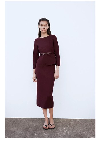 ZARA KEMERLİ TRİKO BLUZ