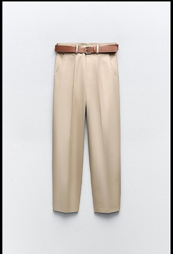 Zara ZARA KEMERLİ CHINO PANTOLON