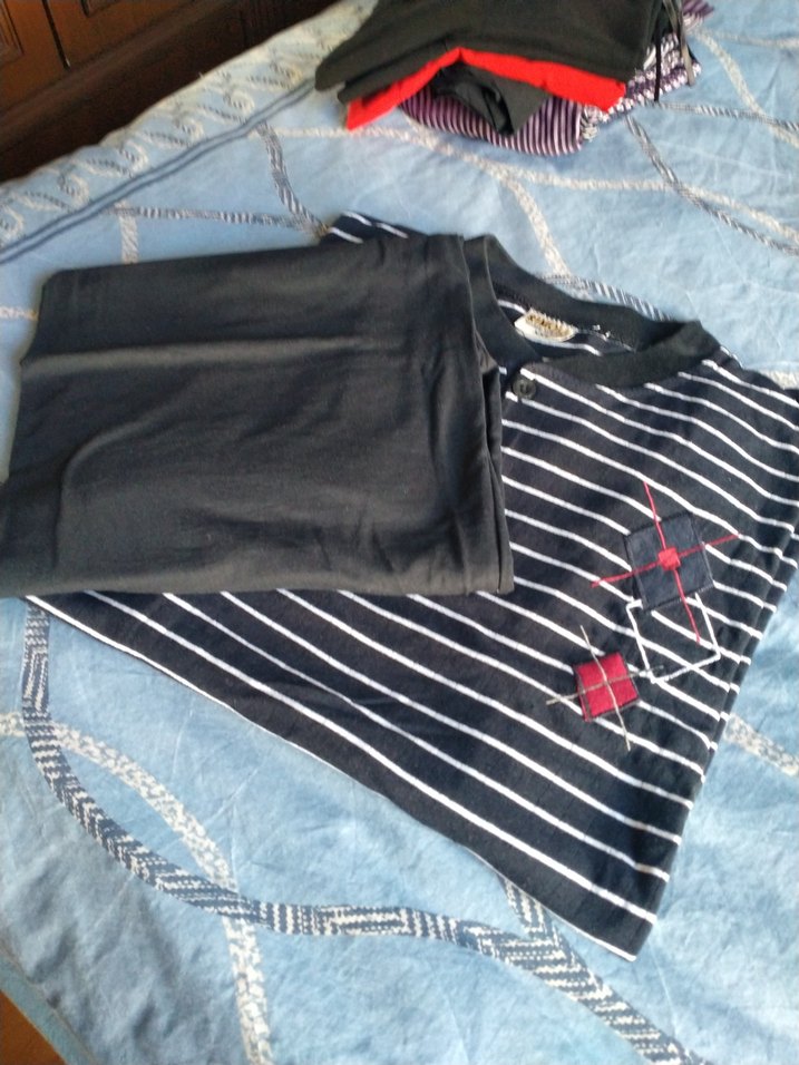 Erkek Çizgili Kısa Kollu Polo Tişört - Görsel 5