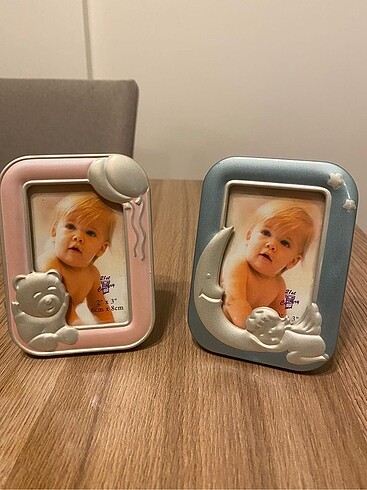 İki adet bebek mini çerçeve