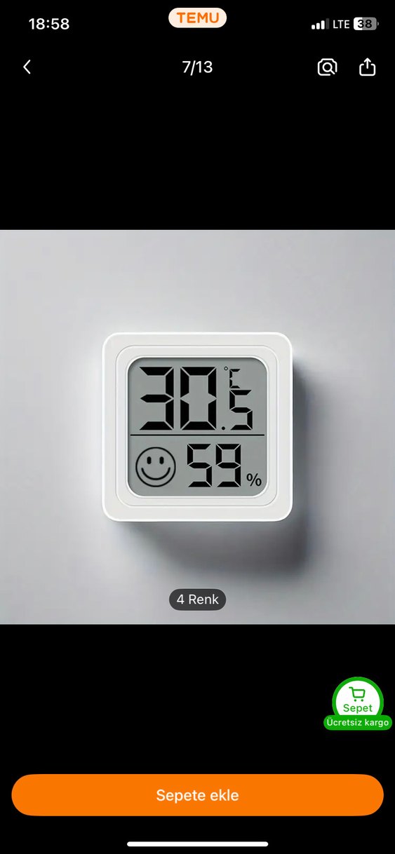 Dijital Termometre ve Nem Ölçer - Görsel 2