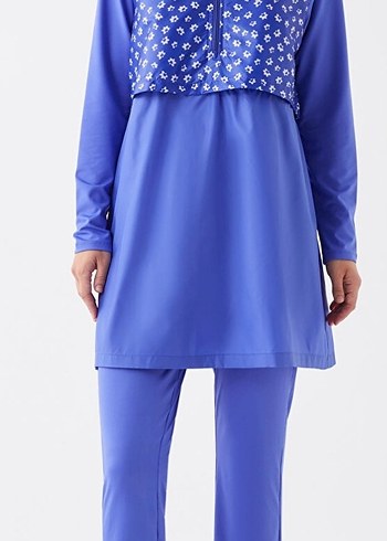 kadin mavi tesettur mayo takimi - Görsel 9