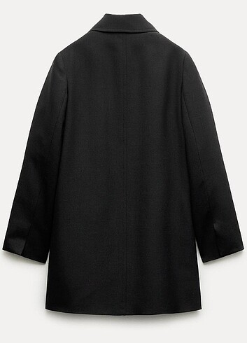 m Beden siyah Renk Zara ZW COLLECTION Yün Karışımlı Kaban