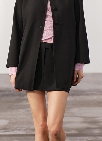 Zara ZW COLLECTION Yün Karışımlı Kaban