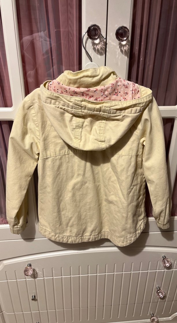 Sarı Düğmeli Kız Yağmurluk - Görsel 2