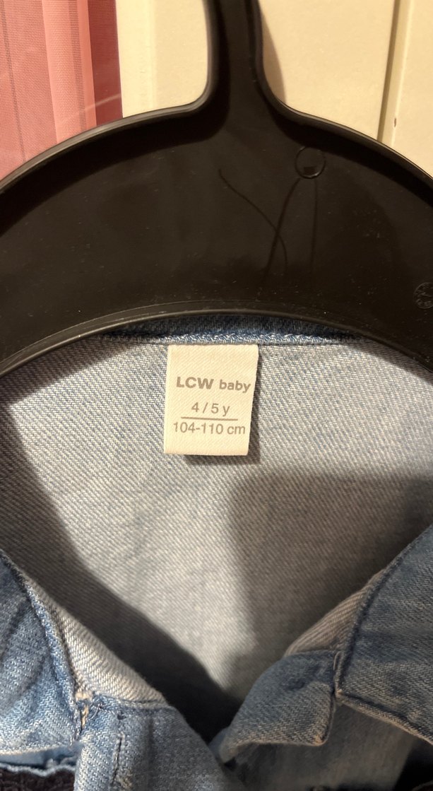 Kız Çocuk Gri Düğmeli Denim gömlek - Görsel 2