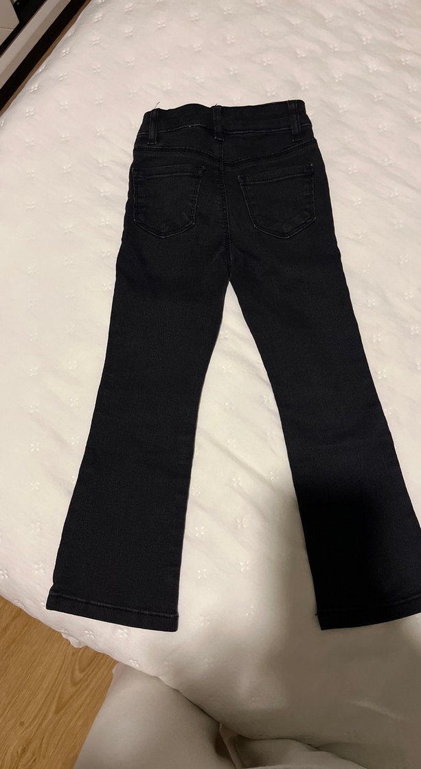 Kemerli Siyah Kız Kot Pantolon - Görsel 3