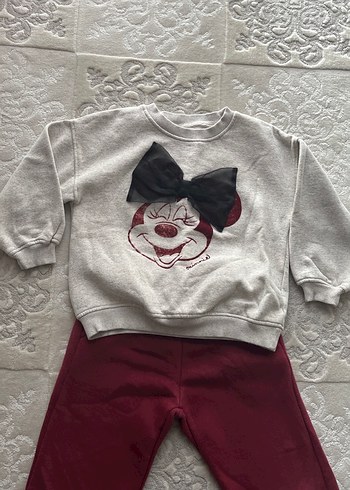 Fiyonklu minnie mouse Kız çocuk Takımı - Görsel 2