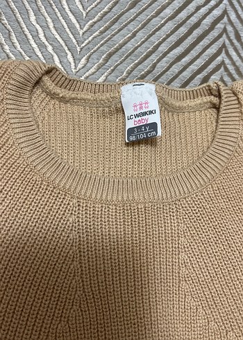 Bej Örgü çocuk yelek Pantolon Takımı - Görsel 2