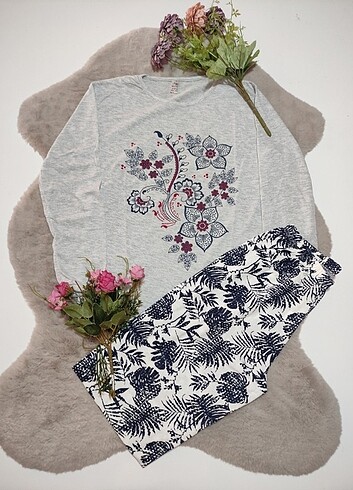 Pamuklu genç pijama takımı 