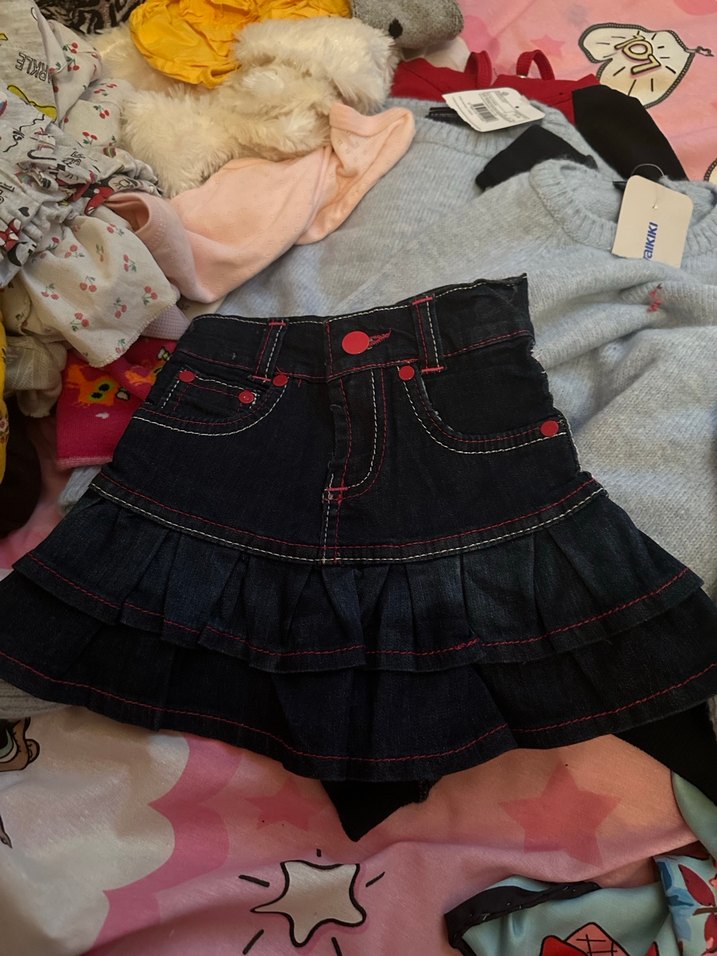 Kız Çocuk Siyah Denim Frozen Etek - Görsel 2