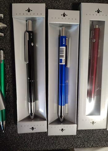 steelpen 3 fonksiyonlu metal gövde kalem yenidir adet fiyatıdır - Görsel 11