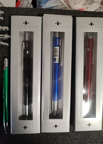 steelpen 3 fonksiyonlu metal gövde kalem yenidir adet fiyatıdır - Görsel 9
