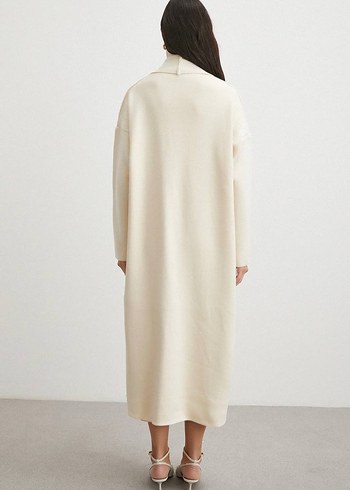 Boğazlı Üst Sıfır Kol Kadın Triko Uzun Takım - Görsel 2