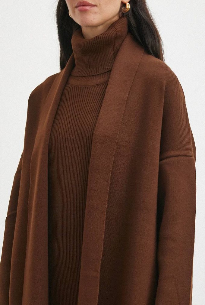 Boğazlı Üst Sıfır Kol Kadın Triko Uzun Takım - Görsel 2