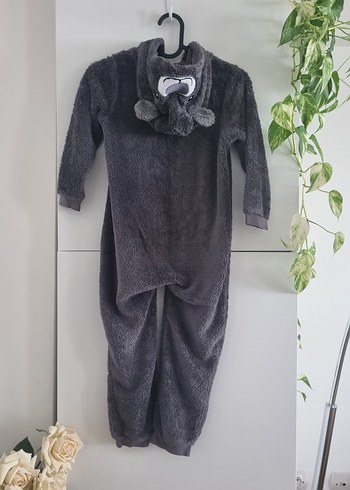 5 Yaş Beden gri Renk 5-6 yaş Lcw Uyku Tulumu Ayı Kostümü