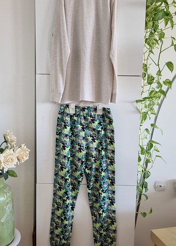 11-12 Yaş Beden gri Renk 11-12 yaş Lcw İnce Pijama Takımı