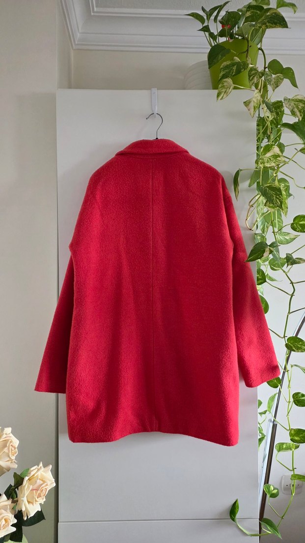 Kırmızı Blazer Kaban - Görsel 3