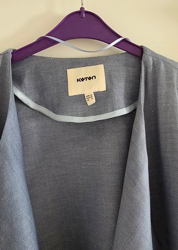 Koton 42 Beden Mavi Şal Yaka Ceket - Görsel 7