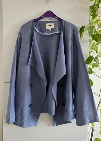 Koton 42 Beden Mavi Şal Yaka Ceket - Görsel 4