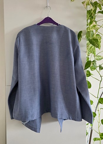 Koton 42 Beden Mavi Şal Yaka Ceket - Görsel 5