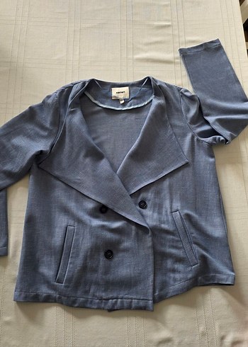 Koton 42 Beden Mavi Şal Yaka Ceket - Görsel 2