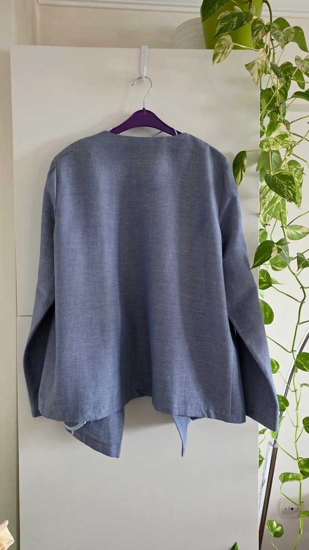 Koton 42 Beden Mavi Şal Yaka Ceket - Görsel 5