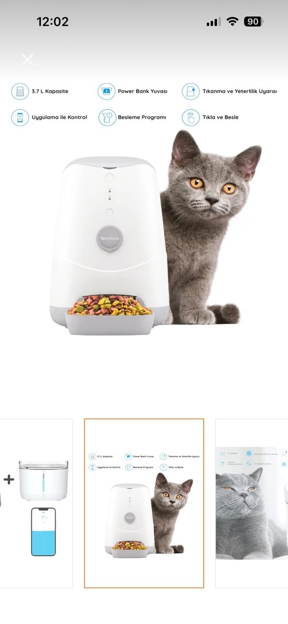 Bilicra kedi otomatik mama kabı - Görsel 2